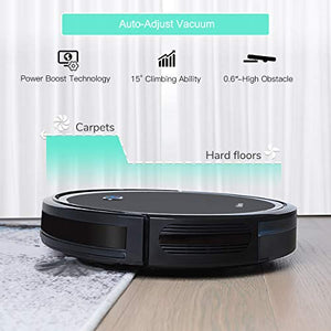 Robot Vacuum Cleaner, iMartine 1600Pa Strong Suction Robotic Vacuum Cleaner, Super-Thin Quiet, Up to 120mins Runtime Automatic Self-Charging Robot Vacuum for Pet Hair Hard Floor to Medium-Pile