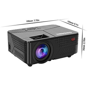 OHDERII Projector, 5500 Lumens Projector，1080p Supported Maximum 200" Display, Compatible with HDMI, VGA and USB for Gaming, Movies, Ultra Quiet Long Lasting 40,000 Hour Operating Life