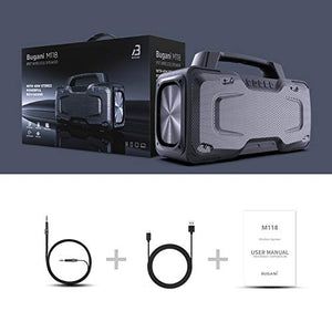 Bluetooth Speaker, BUGANI M118 Portable Bluetooth Speakers, 50W Louder Volume and Enhanced Bass,Wireless Bluetooth Speakers 5.0. Power Bank.Suitable for Party,Outdoor Bluetooth Speaker