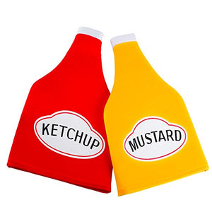 See why this Matching Ketchup & Mustard Hats Costume is as simple, quick, and easy as it comes for this Halloween. We've curated the perfect list of best friends and couples Halloween costume ideas for you to be inspired from. Whether looking for quick easy simple costumes, matching characters costumes, or a punny Halloween pun costume, we'll help you decide!