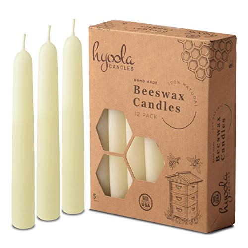 White Beeswax Taper Candles