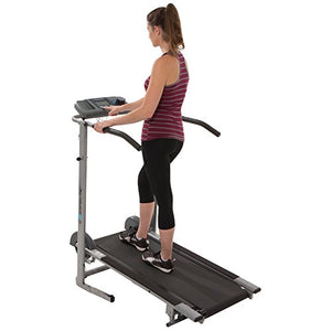 Exerpeutic 100XL High Capacity Magnetic Resistance Manual Treadmill with Heart Pulse System
