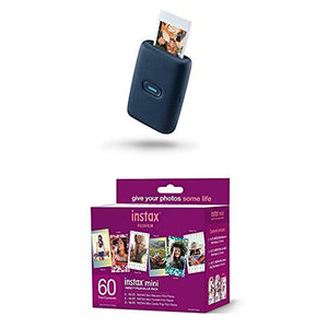 Fujifilm Instax Mini Link Smartphone Printer - Dark Denim + w/60-pack