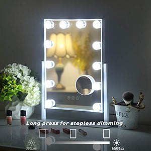 See why this FENCHILIN | Lighted Makeup Mirror Hollywood Style blowing up on TikTok.   #TikTokMadeMeBuyIt 