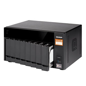 QNAP TS-832X-8G-US High-Performance 8-Bay 64-bit NAS with Built-in 2 x 10GbE (SFP+) Network, Hardware Encryption, Quad Core 1.7GHz, 8GB RAM, 2 x 1GbE