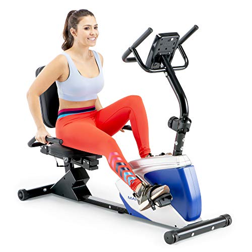 Marcy Magnetic Recumbent Exercise Bike with 8 Resistance Levels