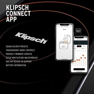 Klipsch T5 True Wireless Earphones | Wireless Earbuds with Bluetooth  | Ultra-Comfortable Ear Tips