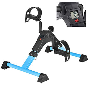 BAIJIAWEI Portable Health & Fitness Pedal Medical Basic Pedal Exerciser Machine Bike for Arms Legs with LCD Display