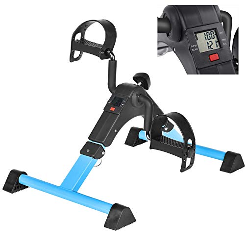 BAIJIAWEI Portable Health & Fitness Pedal Medical Basic Pedal Exerciser Machine Bike for Arms Legs with LCD Display