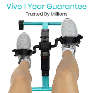 Vive Desk Bike Cycle - Foot Pedal Exerciser - Foldable Portable Foot, Hand, Arm, Leg Exercise Pedaling Machine - Folding Mini Stationary Bike Pedaler, Fitness Rehab Gym Equipment