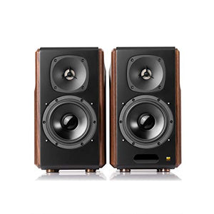 Edifier S2000MKIII Powered Bluetooth Bookshelf 2.0 Speakers - Near-Field Active Tri-Amped 130w Studio Monitor Speakers for Audiophiles with Wireless, Line-in and Optical Input