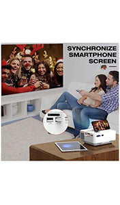 Mini Projector, TOPVISION Projector with Synchronize Smart Phone Screen, Upgrade to 3600L, 1080P Supported, 176" Display, 50,000 Hours Led, Compatible with Fire Stick,HDMI,VGA,USB,TV,Box,Laptop,DVD