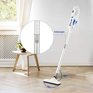 Vacmaster Corded Stick Vacuum Cleaner 2 in 1 Ultra-Lightweight 14Kpa Power Suction Handheld Vacuum Cleaner with Washable HEPA Filter for Home, Car, Pet Hair, Carpet, Hard Floor