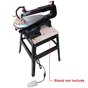 BUCKTOOL 16-inch Variable Speed Scroll Saw Pin or Pinless Blade with Pedal Switch Cast Iron Work Table