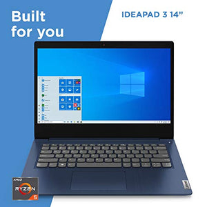 Lenovo IdeaPad 3 14" Laptop, 14.0" FHD 1920 x 1080 Display, AMD Rising 5 3500U Processor, 8GB DDR4 RAM, 256GB SSD, AMD Radeon Vega 8 Graphics, Narrow Bezel, Windows 10, 81W0003QUS, Abyss Blue