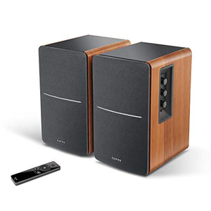 Edifier R1280Ts Powered Bookshelf Speakers - 2.0 Stereo Active Near Field Monitors - Studio Monitor Speaker - 42 Watts RMS with Subwoofer Line Out - Wooden Enclosure