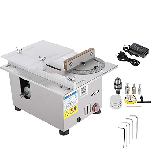 Upgrade Version Table Saw Mini Precision Table Saws DIY Wood Working Lathe Polisher Drilling Machine for DIY Handmade Wooden Model Crafts, Printed Circuit Board Cutting