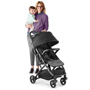 Summer 3Dpac CS Compact Fold Stroller, Black – Compact Car Seat Adaptable Baby Stroller – Lightweight Stroller with Convenient One-Hand Fold, Reclining Seat and Extra-Large Canopy