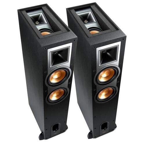Klipsch R-26FA Dolby Atmos Floorstanding Speaker, 100W RMS Power at Main Channel, Pair, Black