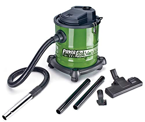 PowerSmith PAVC101 10 Amp Ash Vacuum with Metal Lined Hose, Motor Filter, and Canister Filter for use with Fireplaces, Wood Stoves