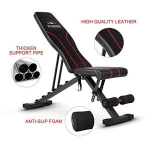 FLYBIRD | Adjustable Bench, Utility Weight Bench for Full Body Workout