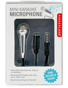 Kikkerland | Mini Karaoke Microphone, Silver