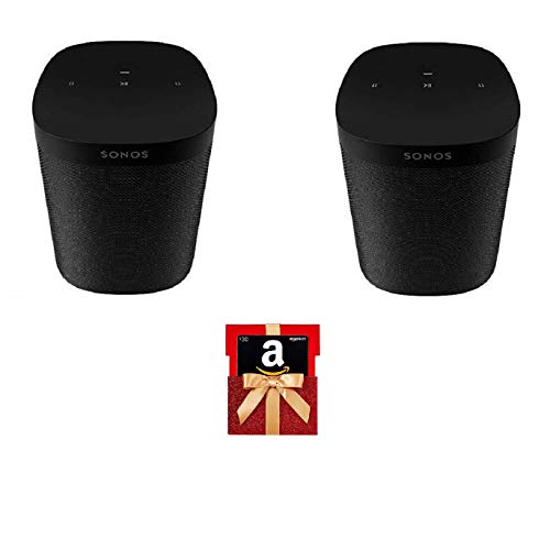 Sonos One SL Two Room Set with Free $30 Amazon Gift Card - Microphone-Free Smart Speaker