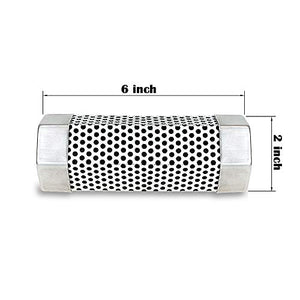 KampFit Pellet Smoker Tube 6 Inch - Stainless Steel Perforated Wood Pellet Tube Smoker - 2 Hours of Additional Billowing Cold Smoke for All Electric, Gas, Charcoal Grills or Smokers