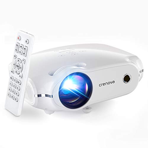 Crenova Mini Projector,1080P Supported Outdoor Movie Projector, 4500 Lux Portable Phone Projector for Home Theater with Max 200