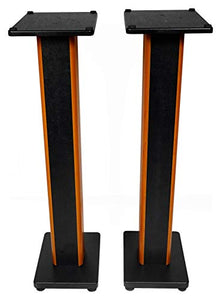 Rockville 2 RHTSC 36" Inch Bookshelf Speaker Stands Surround Sound Home Theater