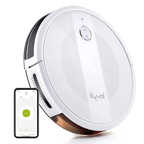 Kyvol Cybovac E20 Robot Vacuum Cleaner, 2000Pa Suction, 150 min Runtime, Boundary Strips Included, Quiet, Slim, Self-Charging, Works with Alexa, Ideal for Pet Hair, Carpets, Hard Floors