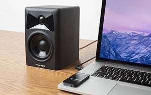 M-Audio AV32 | Compact Active Desktop Reference Monitor Speakers For Premium Playback, Professional Media Creation and Immersive Gaming Sound