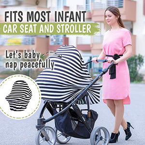 Carseat Canopy Cover - Baby Car Seat Canopy KeaBabies - All-in-1 Nursing Breastfeeding Covers Up - Baby Car Seat Canopies for Boys, Girls - Stroller Covers - Shopping Cart Cover