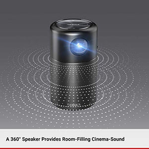 Anker Nebula Capsule, Smart Wi-Fi Mini Projector, 100 ANSI Lumen Portable Projector, 360° Speaker, Movie Projector, 100 Inch Picture, 4-Hour Video Playtime, Neat Projector, Home Entertainment