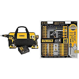 DEWALT 20V MAX XR Drywall Screw Gun & Impact Driver Kit, 2.0-Amp Hour (DCK267D2)