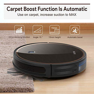 GOOVI by ONSON Robot Vacuum, 2000Pa Robotic Vacuum Cleaner (Slim) Max Suction, Quiet Multiple Cleaning Modes, Self-Charging Vacuum with Boundary Strips, for Pet Hair, Hard Floor, Medium-Pile Carpets