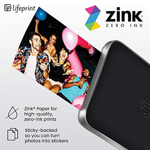 Lifeprint 3x4.5 Portable Photo AND Video Printer for iPhone and Android. Make Your Photos Come To Life w/ Augmented Reality - Black