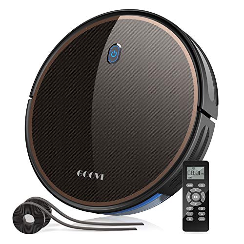 GOOVI by ONSON Robot Vacuum, 2000Pa Robotic Vacuum Cleaner (Slim) Max Suction, Quiet Multiple Cleaning Modes, Self-Charging Vacuum with Boundary Strips, for Pet Hair, Hard Floor, Medium-Pile Carpets