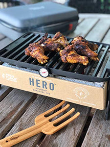 Fire & Flavor Hero Grilling System, Non-Stick, Dishwasher Safe Grill
