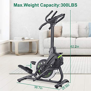 MARNUR Stepper Elliptical Machine Trainer Elliptical Climber with 20LBS Large Flywheel & Crank Technology for Exercise Workout at Home