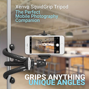 Xenvo SquidGrip Flexible Cellphone Tripod for Phone and Camera - Portable Octopus Tripod Compatible with All Smartphones - iPhones, GoPro, Android, Samsung, Google Pixel & More (Selfie Stick Tripod)