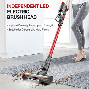Cordless Vacuum Cleaner, Aucma by whall 5 in 1 Brushless Motor 3 Suction Modes Vacuum Cleaner up to 50 Mins Runtime Cordless Stick Vacuum with Multifunctional Brush for Home Floor Carpet