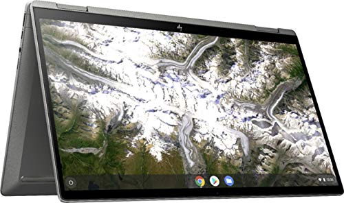 2020 Newest HP x360 2-in-1 14-inch FHD Touchscreen Chromebook 10th Gen. Intel Core i3-10110U, 8GB RAM, 64GB eMMC, B&O Audio, WiFi 6, Backlit Keyboard, Fingerprint Reader - Mineral Silver