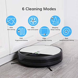 ILIFE V8s, 2-in-1 Mopping,Robot Vacuum,Big 750ml Dustbin,Enhanced Suction Inlet,Zigzag Cleaning Path,Ideal for Pet Hair,Self-Charging Robotic Vacuum, LCD Display,Schedule,Ideal for Hard Floor