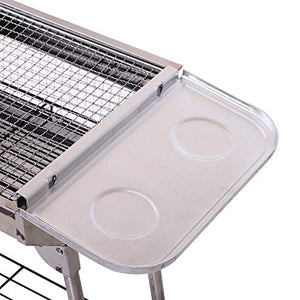 Outsunny Portable Folding Charcoal BBQ Grill Stainless Steel Camp Picnic Cooker