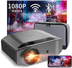 1080P Projector - Artlii Energon 2 Full HD WiFi Bluetooth Projector Support 4K, 7000L 300" Display, Compatible with TV Stick, HDMI, iPhone, Android for Home Theater, PPT Presentation