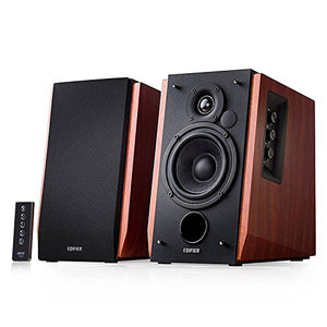 Edifier R1700BT Bluetooth Bookshelf Speakers - Active Near-Field Studio Monitors - Powered Speakers 2.0 Setup Wooden Enclosure - 66w RMS