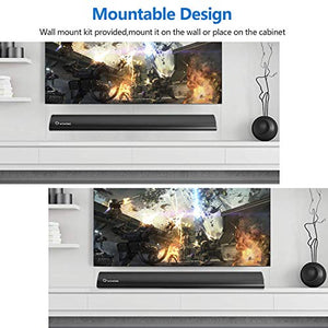 2.1 Channel Bluetooth Sound Bar Wohome TV Soundbar with Built-in Subwoofer 32Inch 3 Drivers Remote Control 2020 Updated Model S05