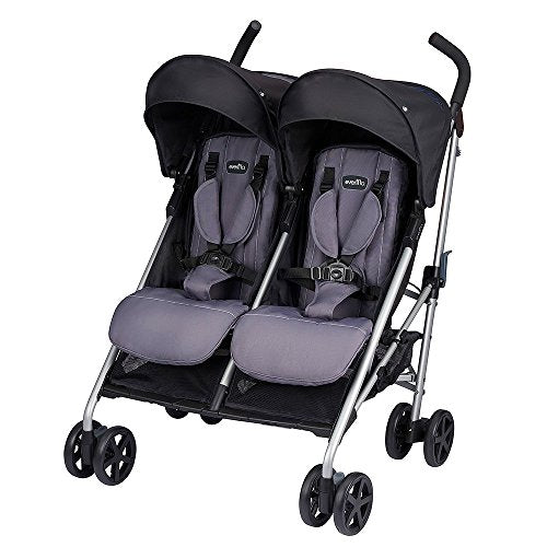 Evenflo Minno Twin Double Stroller, Glenbarr Grey