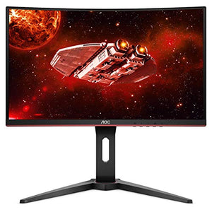 AOC | CQ27G1 27" Curved Frameless Gaming Monitor QHD/2K, 1ms, 144Hz, Height adjustable, Black/Red